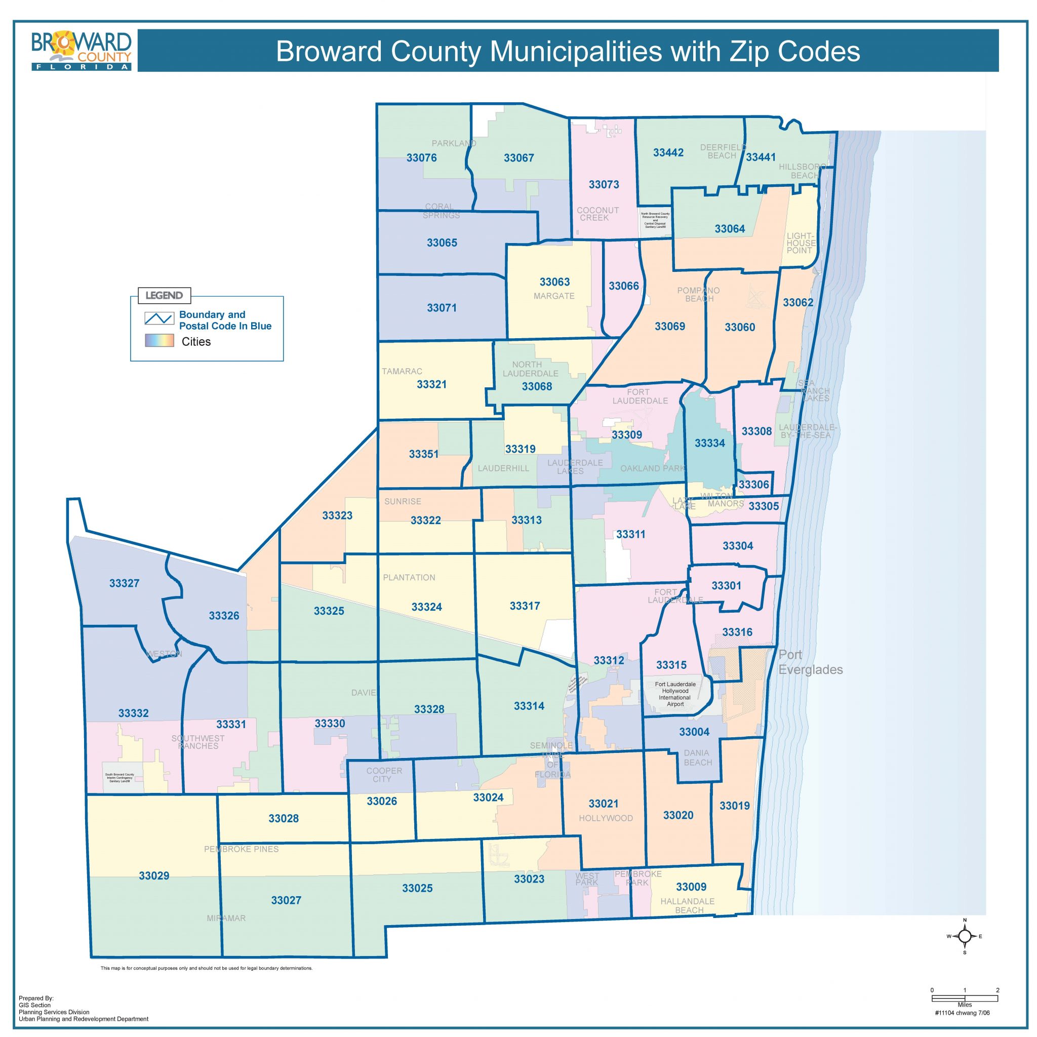 Miami Zip Code Map Printable Printable Map of The United States